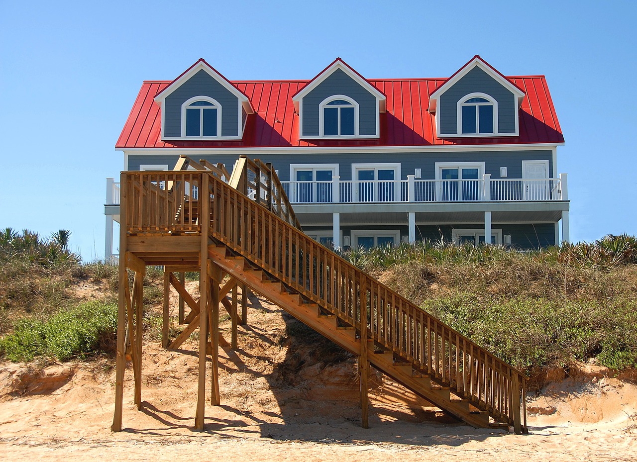 Beach front house.